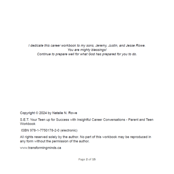 eBook: Parent & Teen Career Workbook (Conversation 3) - Image 4